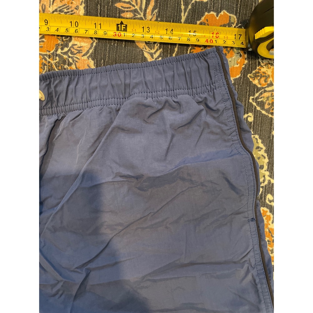 Nautica Mens Navy Blue‎ Mesh Lined Swim Trunks Shorts Large Embroidered Logo - Picture 8 of 11